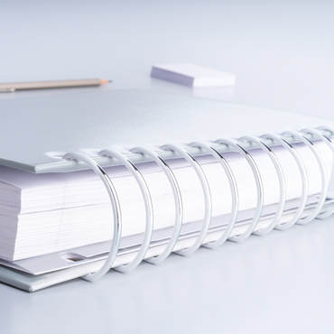 Encuadernación Wire-O para agendas y manuales